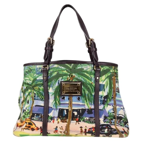 LOUIS VUITTON Eyeall Cabas PM Promenade Bag Canvas Purple - Picture 1 of 16